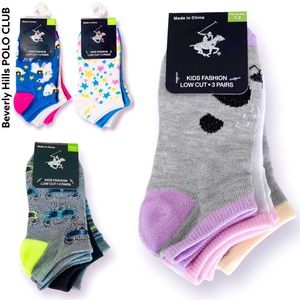 Beverly Hills Polo Club 4 Pack of 3 Girl 12 Pairs Ankle Socks Low Cut Stretch
